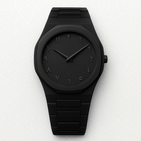 Black Arabic Aura Watch For Men Stylish Aura Watch 100% Original